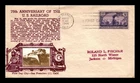 US COVER TRANSCONTINENTAL RAILROAD FDC SCOTT 922 CROSBY PHOTO CACHET