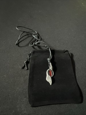 DMC Devil May Cry 5 Red Wing Cord Chain Pendant Necklace Cosplay Prop & Pouch