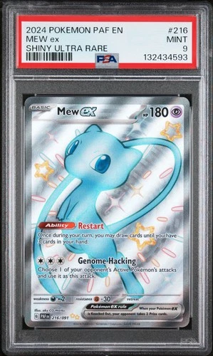 2024 POKEMON PAF EN-PALDEAN FATES SHINY ULTRA RARE #216 MEW EX PSA 9