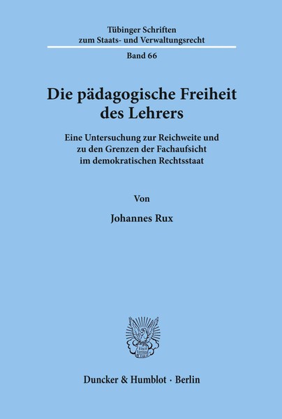 Johannes Rux | Die PäDagogische Freiheit Des Lehrers. | Taschenbuch | Deutsch-image