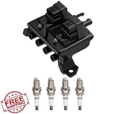 SYKRSS 1-Pack UF343 Ignition Coils and 4-Pack 2647 Spark Plugs Kit Compatible...