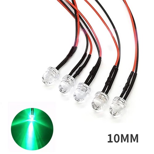 Small LED Light Clear Bulb Round Top Indicator PCB Attached Pre-Wired 5V-12V DC - Picture 50 of 84