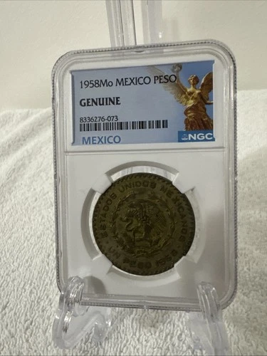 1958Mo MEXICO PESO NGC GENUINE