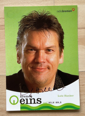 Lutz Hanker original signierte Autogrammkarte Ak  Bremen eins Moderator alt