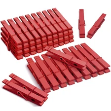 3.5 inch 50 pcs Colored Clothes Pins for Classroom,Clothes Pins Wood for Hanging