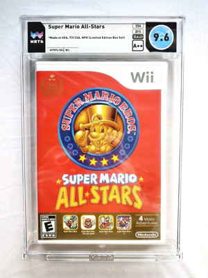 WATA 9.6 A++ SUPER MARIO ALL-STARS Limited Edition Nintendo Wii - Not For Resale