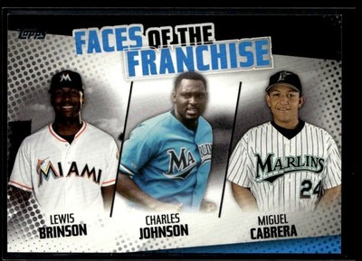 2019 Topps Faces of the Franchise Black Johnson/Miguel Cabrera/Brinson 290/299