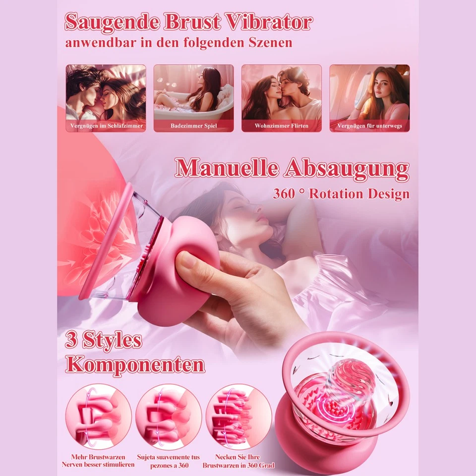 Nippel-Sauger-Klitoris-Stimulator-Brust-Clips-Silikon-Brust-Massage-SexSpielzeug - Bild 4 von 4