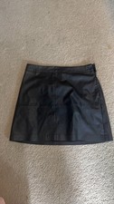 Ever New Black Faux Leather Mini Skirt