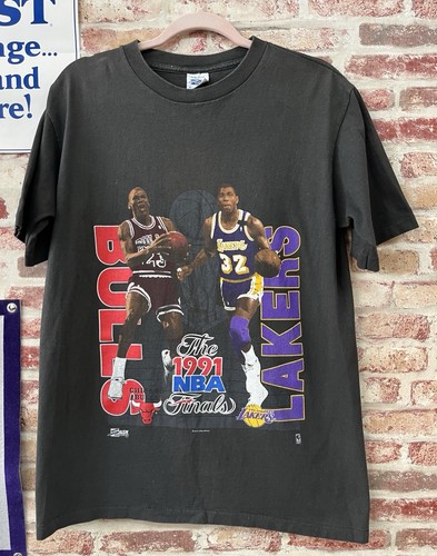 Vintage Chicago Bulls Vs Lakers Jordan Salem 1991 NBA Finals T-Shirt Men’s Large