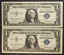 CONSECUTIVE 1957   ** $1 SILVER CERTIFICATE  *UNC NOTES* FREE SHIPPING** 6143
