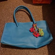 Cute NwOT Y2k Vintage Natalie Anderson Bag Turquoise With Flowers