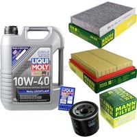 Mann Inspektionspaket 5L Liqui Moly Leichtlauf 10W-40 FüR Nissan Juke 1.6