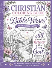 Christian Coloring Book with Bible Verses: Faith-Based Designs Featuring Inspira