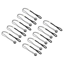 Camera Lens Cap Leash, 10Pcs Elastic Adhesive Cap Cover Keeper Holder, Black