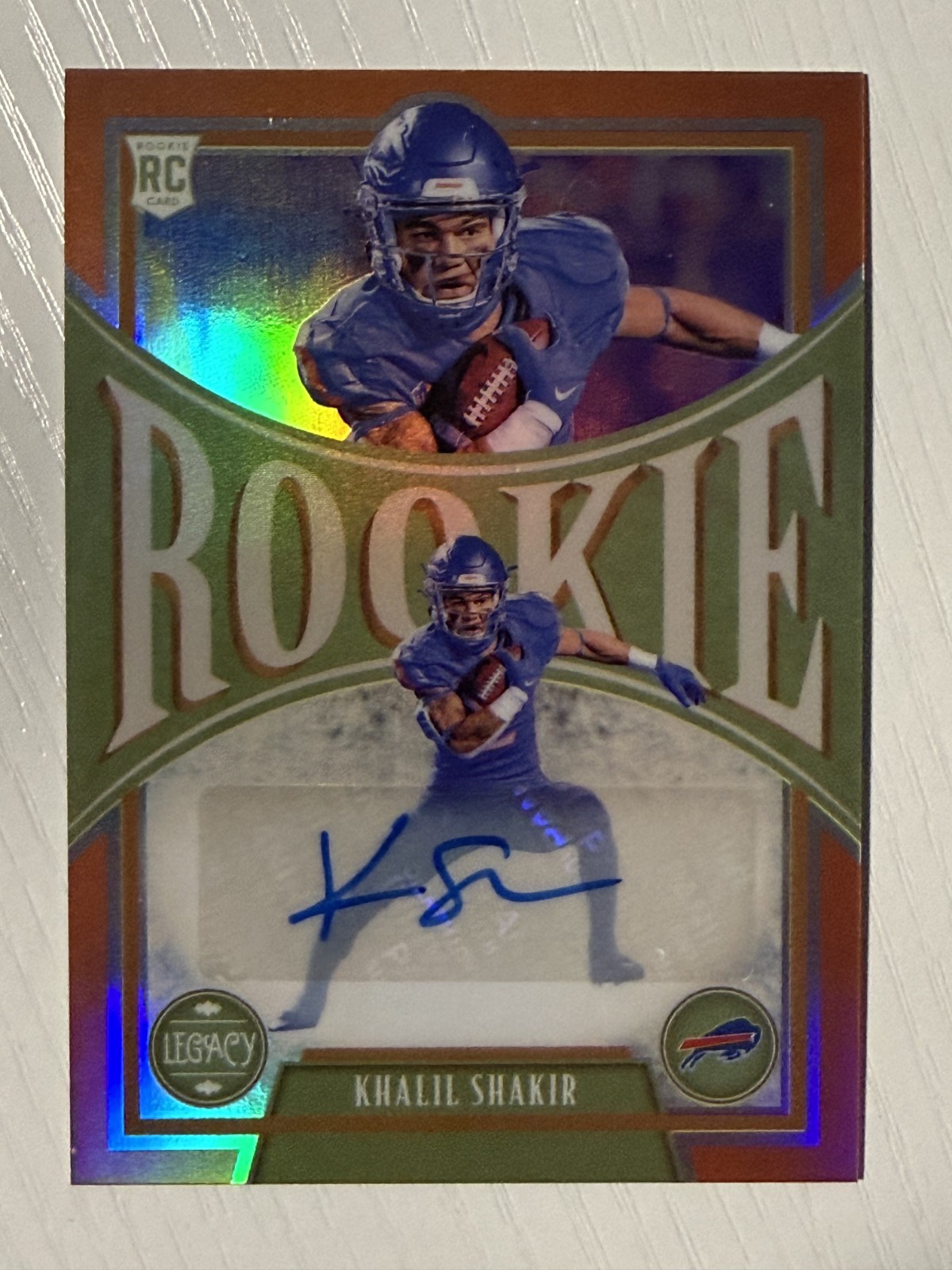 Khalil Shakir 2022 Panini Legacy Rookie Auto Orange 056/149 Buffalo Bills