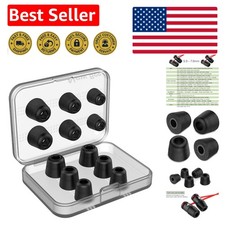 6 Pairs of Noise-Cancelling Memory Foam Earbud Tips - Ultimate Comfort S/M/L