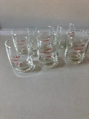 6 x GDR Super Strong Shot Glass Glasses, HO Mitropa Pub Shot Glass Stamper 4cl