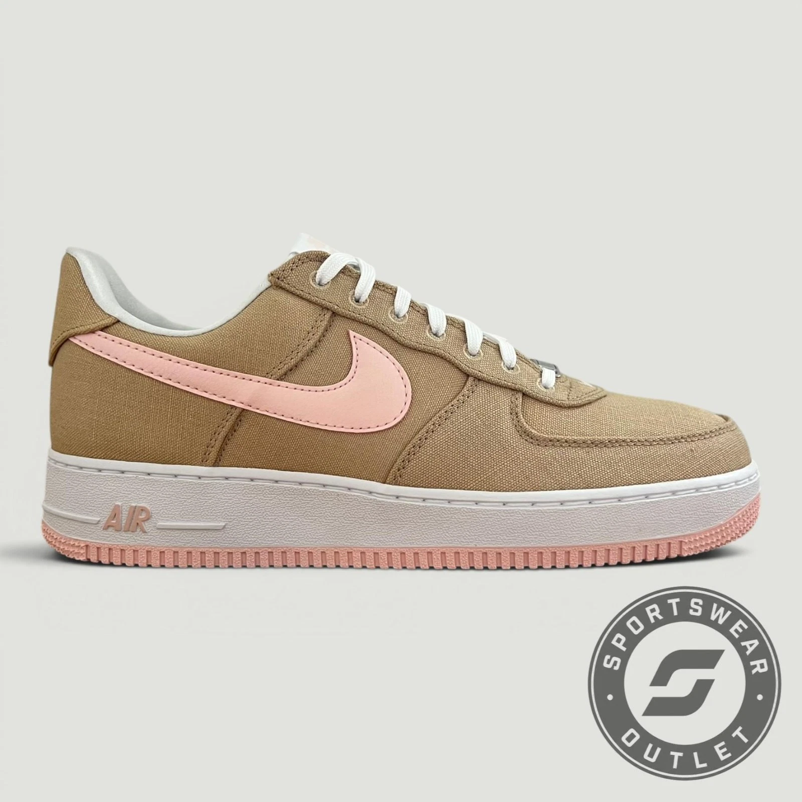 Nike Air Force 1 Retro Men's - UK 8 to 10 - Beige/Pink/White (HV2021-200)