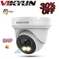 Vikylin 24H Color Ethernet Mini 8MP 4K Wired POE Camera Audio Onvif Outdoor CCTV