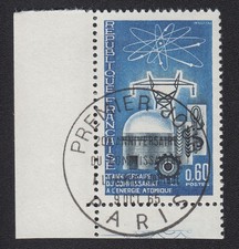 timbre Fr 20 ans commissariat Atomique Premier Jour Paris 1965 60c n°1462 Y&T