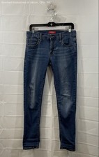 Guess Women's Skinny Jeans Medium Wash Blue Faded Whiskered Sz 29