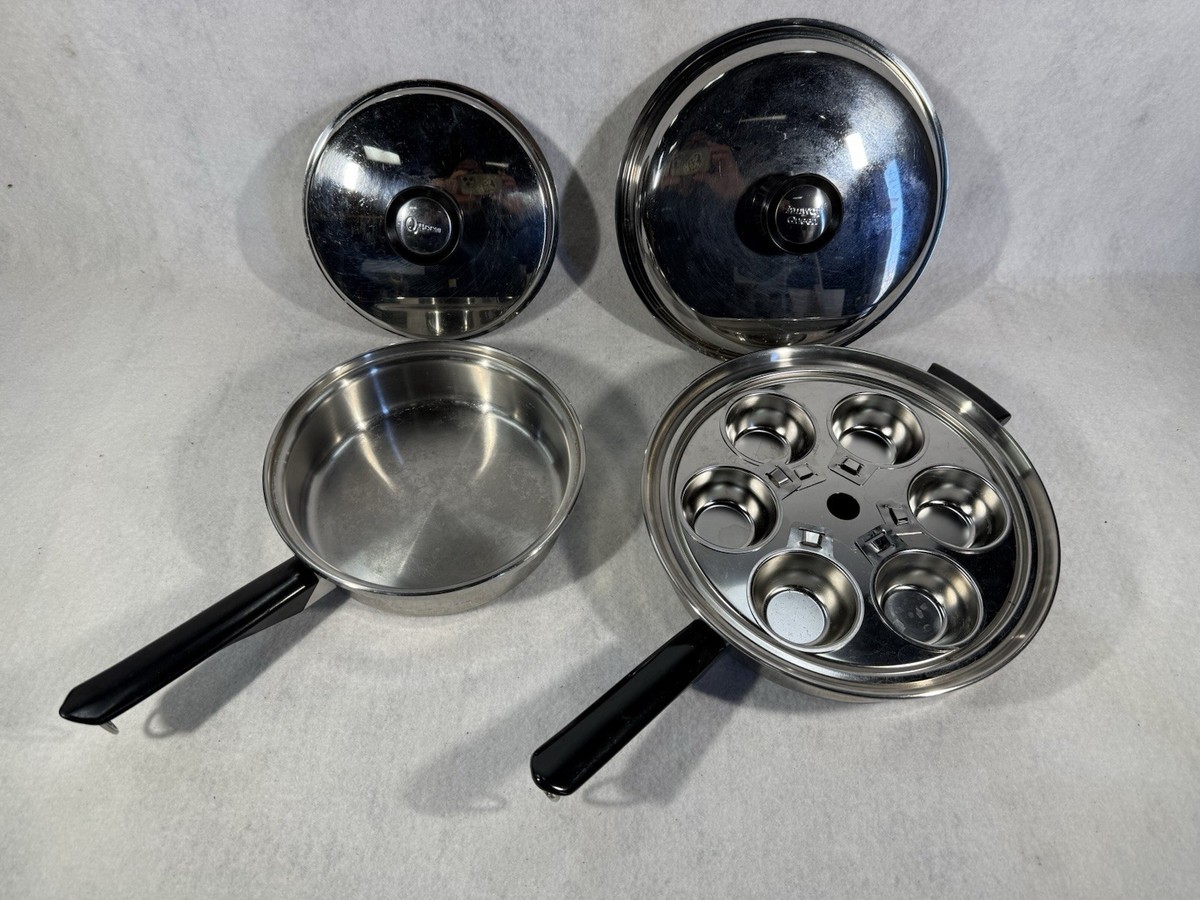 Amway Queen 18-8 Stainless Steel USA Vintage - Egg Poacher And