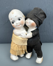 Vintage Rose O'neill Kewpie Bride Groom Bisque Wedding Cake Topper READ