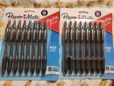 Paper Mate: Profile Retractable Ballpoint Pens Black Bold Comfort Grip 16 Count 