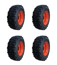 FOAM FILLED 10-16.5 SKS-4 Lifemaster Style Skid Steer Tires/Rims for Bobcat etc