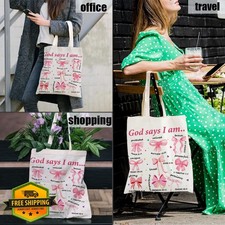 RNYJJ Christian Tote Bag Inspirational Religious Girl Gift