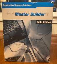 Intuit Master Builder 7 Solo Edition Construction Business Software Boxed