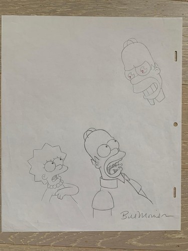 Original Art Bill Morrison The Simpsons Game PS3 Xbox 360 Wii 2007 PlayStation
