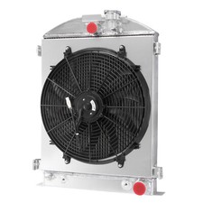 For 1932 Ford Model B Base Chevy Engine 3.3l 3 Rows Aluminum Radiatorshroud Fan For 1932 Ford Model B Base Chevy Engine 3.3l 3 Rows Aluminum Radiatorshroud Fan