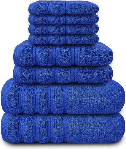 8 Pcs Towel Bale Set 100% Egyptian Cotton Soft XL Big Bath Sheet Face Hand Towel - Picture 19 of 156