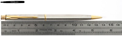 Parker Insignia Push Pencil (0.5 mm) in Brushed Silver - Gold