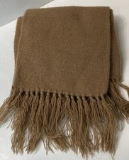 Betmar Fringe Accent Winter Scarf 60  X 7.5  Unisex Brown