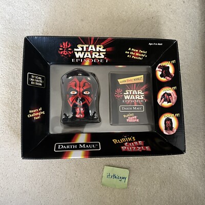 Vintage 1999 Darth Maul Rubiks Cube Puzzle from Star Wars Episode 1 NEW Sealed