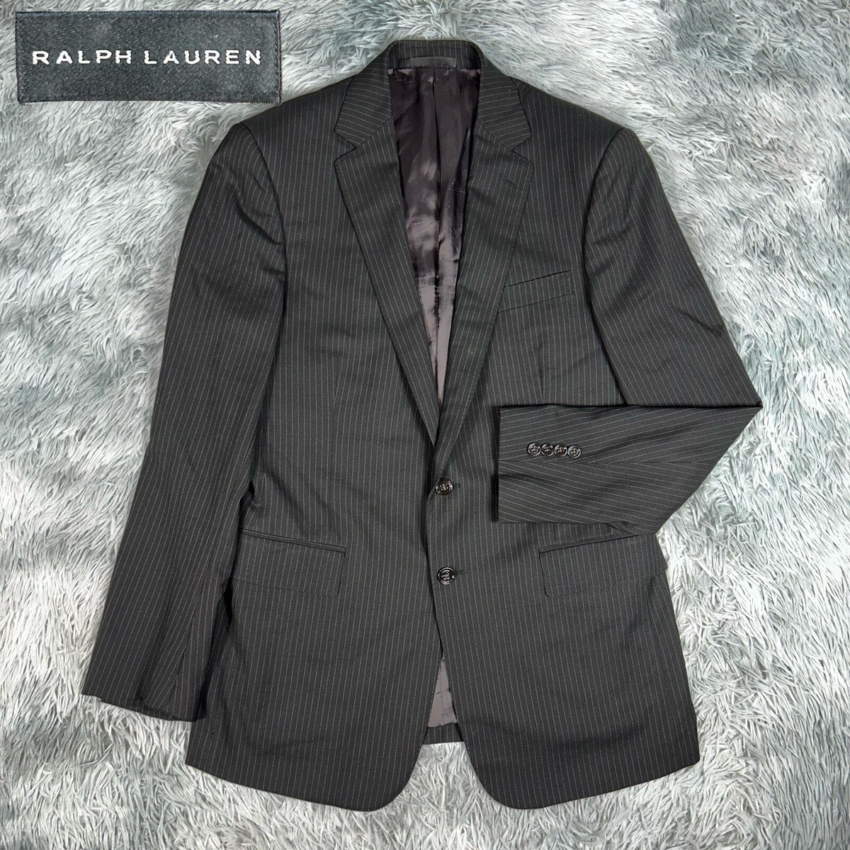 RALPH LAUREN Black Label Italy Men's Taupe Charcoal Gray Wool