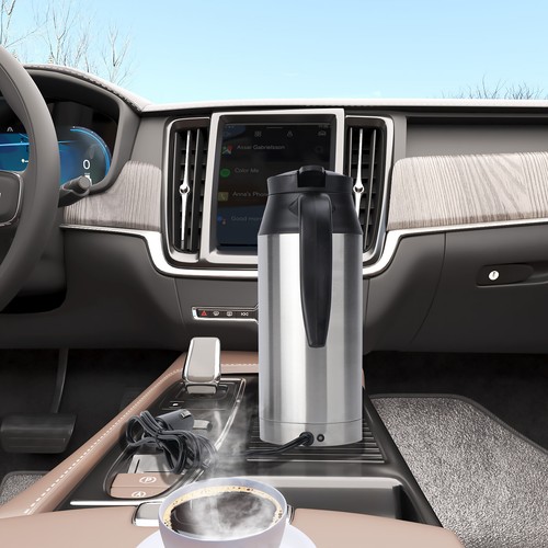 750mL Czajnik samochodowy W samochodzie Elektryczna zapalniczka ze stali nierdzewnej 12V - Zdjęcie 16 z 16