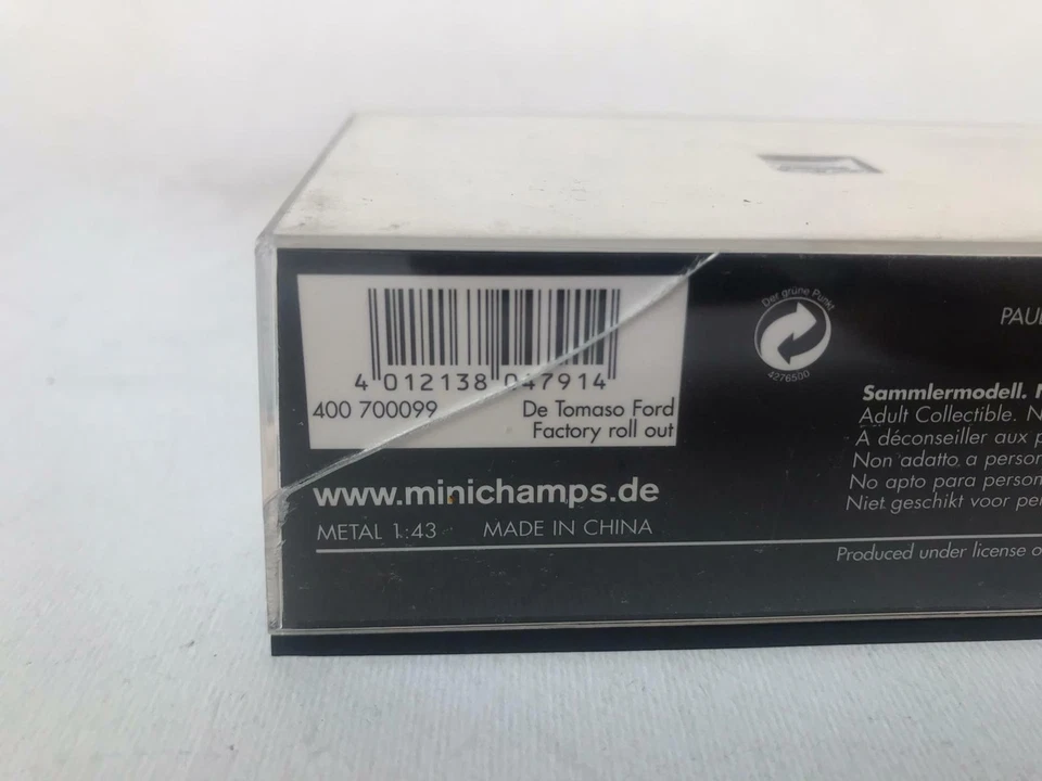 Minichamps De Tomaso Ford Frank Williams Racing Team roll out 1/43 400700099 - Immagine 3 di 3
