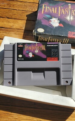 Super Nintendo SNES Final Fantasy III Video Game / Box / Manual Squaresoft 1994