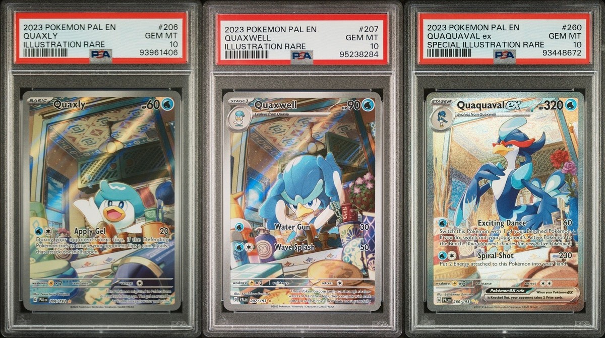 2023 QUAXLY 206 QUAXWELL 207 QUAQUAVAL 260 PALDEA EVOLVED PSA 10 3