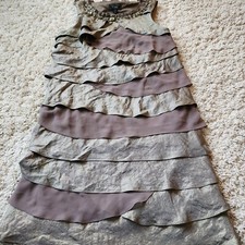 Dressbarn Collection: Tiered Dress w/ Rhinestones, Size Womens 14, Color Green