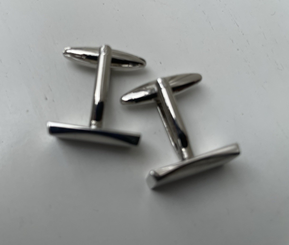 Silver Rectangular Bar Matt & Polished Effect Cuf… - image 11