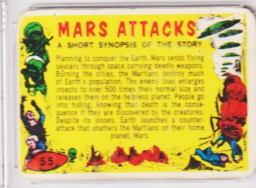 1962 Topps Mars Attacks #55 Checklist — CGC (grade unconfirmed)