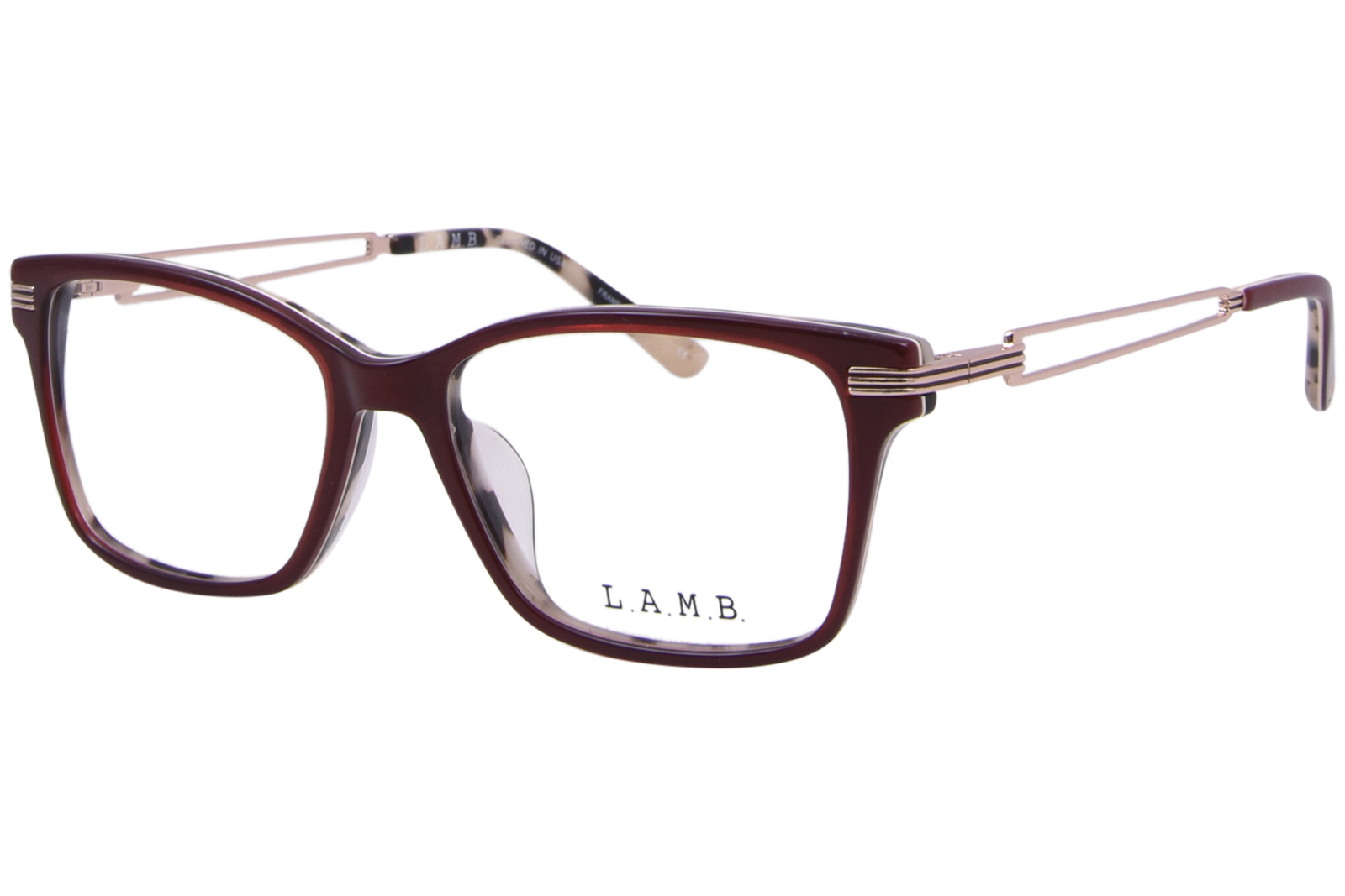 LAMB LAUF115 КРАСНЫЕ очки Женские Красныезолотые с полной оправой овальной формы 55 мм 29790₽