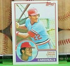 1983 TOPPS Baseball Card # 578 *** DAVID GREEN *** St. Louis Cardinals