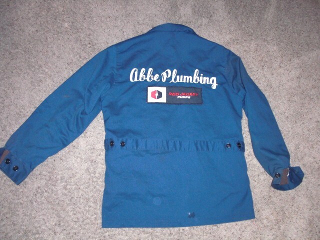 Vintage 50s TOPP MASTER Plumbing Work Blue Talon Zipper