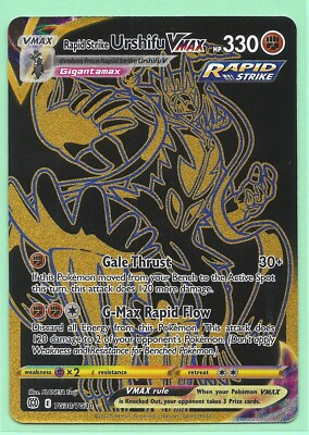 RAPID STRIKE URSHIFU VMAX TG30/TG30 BRILLIANT STARS POKEMON- GOLD-FULL ART- MINT